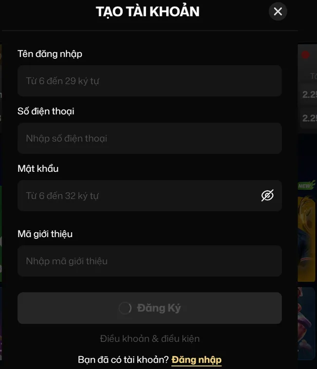 Đăng ký VaoBet Để Trở Thành Thành Viên Chính Thức Nhận Ngay Ưu Đãi Độc Quyền