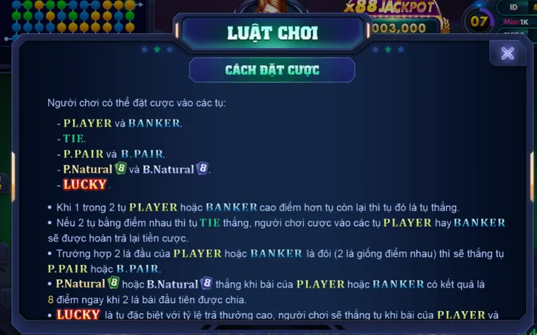 Chinh Phục Siêu Phẩm Nổ Hũ Baccarat Lucky 88 Tại VaoBet Với Chiến Thuật Đỉnh Cao