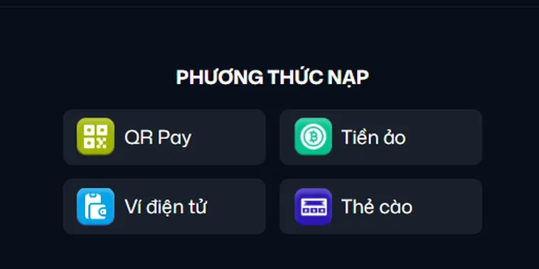Nạp rút đa kênh - hỗ trợ 24/7.