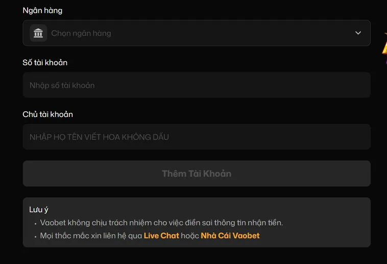Rút tiền Về Ngân Hàng Tại VaoBet Quy Trình Siêu Tốc Giúp Người Chơi Tận Hưởng Thành Quả Chiến Thắng