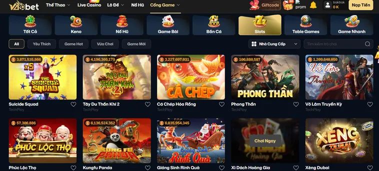 Sảnh Slot Game Tại VaoBet Siêu Phẩm Mới Nhất Năm 2026